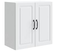 vidaXL Mobiletto a muro Bianco 59 x 31 x 60 cm Legno ingegnerizzato, Armadio alla moda per la casa, deposito multiuso, organizzatore versatile per il tuo spazio