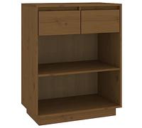 vidaXL Wandkast 60x34x75 cm massief grenenhout honingbruin