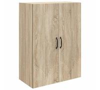 vidaXL Armadio da parete in rovere Sonoma 66 x 34,5 x 90 cm, in legno di ingegneria, mobiletto rettangolare, da parete, salvaspazio, pratico, stile minimalista per il vostro soggiorno