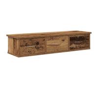 vidaXL Mobile a Parete Legno Antico 88x26x18,5 cm in Truciolato, armadietto TV a Parete, unità TV a Parete, armadietto sospeso, unità a Parete