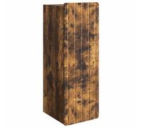 vidaXL Mobiletto a muro Rovere Fumo 33 x 34,5 x 94 cm, Mobile da parete vintage per soggiorno, armadietto rettangolare con ripiani salvaspazio e ante a battente