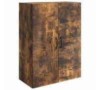 vidaXL Mobiletto a muro Rovere Fumo 66 x 34,5 x 90 cm, Armadio da Muro Stiloso, Design Vintage, Spazio Ottimizzato, Organizzatore Funzionale per il Soggiorno