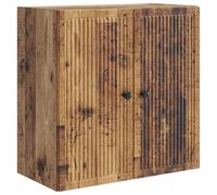 vidaXL Mobiletto a muro Legno antico 59 x 31 x 60 cm, Mobile da parete vintage per soggiorno, organizer rettangolare, design efficace per ottimizzare spazio