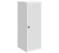 vidaXL Mobiletto a muro Bianco 33 x 34,5 x 90 cm Legno ingegnerizzato, Mobile da parete vintage per soggiorno, organizer rettangolare, design efficace per ottimizzare spazio