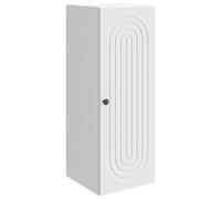 vidaXL Mobiletto a muro Bianco 33 x 34,5 x 90 cm Legno ingegnerizzato, Soggiorno, mobile vintage a parete, armadietto rettangolare, organizer salvaspazio in legno ingegnerizzato