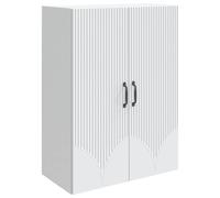 vidaXL Mobiletto a muro Bianco 66 x 34,5 x 90 cm Legno ingegnerizzato, Mobile da soggiorno, armadietto rettangolare, a parete, soluzione salvaspazio, design minimalista