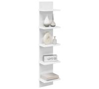 vidaXL Wandplank 2 st Wit 22 x 15 x 100 cm Bewerkt hout