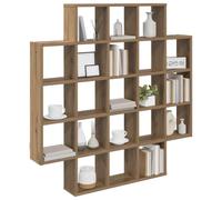vidaXL Wandplank Artisanaal eiken 100 x 13 x 100 cm Bewerkt hout