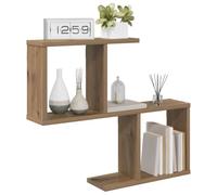 vidaXL Scaffale da parete Rovere Artigianale 60 x 12 x 50,5 cm, Soggiorno, Mensola Moderna, Soluzione di Stoccaggio, Interno, Legno Ingegnerizzato, Design Minimalista, Organizzazione Pratica