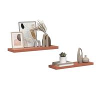 vidaXL Wandplank Muurmontage 2 st Rood 80 x 23,5 x 3,8 cm Bewerkt hout