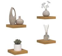 vidaXL Scaffale da Parete 4 PCS Beige 23 x 23,5 x 4 cm, Mensola a Parete Elegante e Rettangolare per Soggiorno, Design Moderno per organizzare la casa, Decorazione Interna duratura, Soluzione salvasp