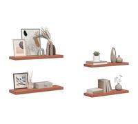vidaXL Wandplank Muurmontage 4 st Rood 80 x 23,5 x 3,8 cm Bewerkt hout