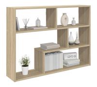 vidaXL Mensola da parete montata a parete, marrone, 95 x 20 x 69,5 cm, per soggiorno, moderna, rettangolare, salvaspazio, grande capacità, facile da pulire, decorativa, compatta