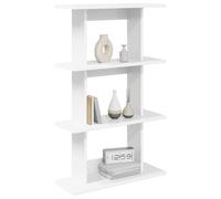 vidaXL Mensola da parete montata a parete, bianca, 56 x 20 x 90 cm, scaffale rettangolare moderno per soggiorno, grande conservazione, salvaspazio, facile da pulire, organizza la tua casa