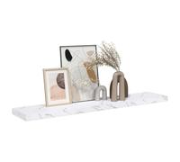 vidaXL Scaffale da Parete Marmo Bianco 120 x 23,5 x 4 cm, Mensola a Parete Elegante e Rettangolare per Soggiorno, Design Moderno per organizzare la casa, Decorazione Interna duratura, Soluzione Salva