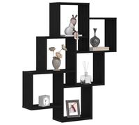 vidaXL Scaffale da Parete con Lo scaffale Rovere Nero 78 x 15 x 93 cm, Soggiorno, Mensola Moderna Rettangolare, Design a Muro, Organizzatore Salvaspazio, unità Elegante
