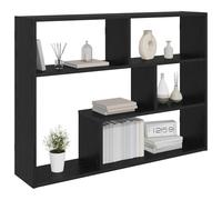vidaXL Scaffale da parete da parete, nero, 95 x 20 x 69,5 cm, per soggiorno, moderno, rettangolare, salvaspazio, grande capacità, facile da pulire, decorativo, compatto