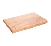 vidaXL Ripiano Muro Marrone 60x40x(2-4) cm Massello Rovere Trattato, Piano, ripiano portaoggetti, ripiano in Legno, ripiano, mensola pensile