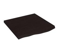 vidaXL Ripiano Marrone Scuro 60x60x(2-4) cm Massello Rovere Trattato