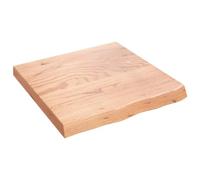 vidaXL Wandschap 60x60x(2-6) cm behandeld massief eikenhout lichtbruin