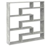 vidaXL Mensola a Cubo da Parete 7 Scomparti Truciolato Grigio Cemento, mensola cubo Galleggiante, mensola Scatola Galleggiante, mensola cubo appesa