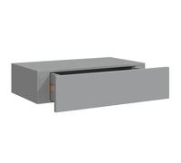 vidaXL Scaffale con Cassetti da Parete Grigio 40x23,5x10 cm in MDF