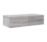 vidaXL Scaffale a Parete con Cassetti Grigio 60x26,5x15 cm Truciolato