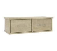 vidaXL Scaffale con Cassetti a Parete Robusto Salvaspazio Moderno Elegante Mobile Pensile Armadietto Rovere Sonoma 60x26x18,5 cm in Truciolato