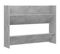 vidaXL Scarpiera a Muro Grigio Cemento 80x18x60cm in Legno Multistrato