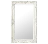 vidaXL Specchio da Parete Stile Barocco 50x80 cm Bianco