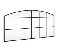 vidaXL Specchio da Parete Nero 100x50 cm Arco in Ferro
