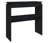 vidaXL Tavolino Consolle Nero 80x30x80 cm in Legno Multistrato