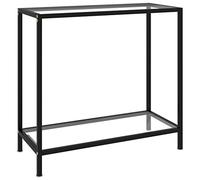 vidaXL Tavolo Consolle Elegante Moderno Tavolino Servizio Arredi Interni Ingresso Soggiorno Mobili Casa Trasparente 80x35x75 cm in Vetro Temperato