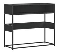 vidaXL Tavolino Consolle Nero 90x35x80 cm in Legno Multistrato