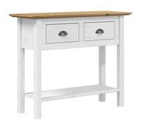 vidaXL Tavolo Consolle BODO 91x35x74 cm Legno Massello Pino Marrone