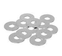 vidaXL Rondelle 12 pz Argento 12 x 12 x 1,2 cm Ferro