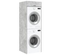 vidaXL Mobiletto per Lavatrice Calcestruzzo 67,5 x 68 x 200 cm, Mobile per Bagno Moderno, armadietto per Lavatrice Resistente, Organizer Rettangolare in Legno Idrorepellente