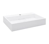 vidaXL Lavandino 60x38x11 cm Blocco in Marmo/Minerale Bianco