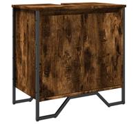 vidaXL Mobile per lavabo Rovere Fumo 60x35x60 cm in legno multistrato
