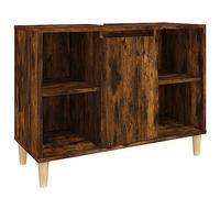 vidaXL Mobile Lavabo Rovere Fumo 80x33x60 cm in Legno Multistrato