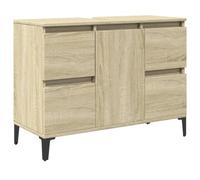 vidaXL Mobile Lavabo Rovere Sonoma 80x33x60 cm in Legno Multistrato, armadietto lavabo, armadietto lavandino, unità lavabo, Mobile lavandino