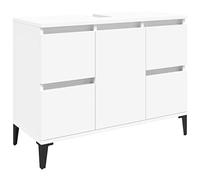 vidaXL Wastafelkast 80x33x60 cm bewerkt hout wit