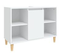 vidaXL Mobile lavabo Bianco 80x33x60 cm in legno multistrato