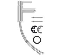 vidaXL Rubinetto per Lavabo del Bagno Finitura Cromo 30x176 mm