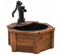 vidaXL Fontana d'Acqua con Pompa 57x57x53 cm Legno Massello di Abete