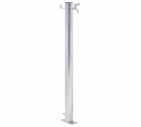 vidaXL Colonna d'acqua da giardino 60 cm Acciaio inox rotonda