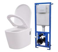Wc a muro con sciacquone nascosto in ceramica bianco