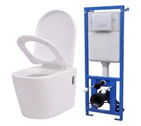 Wc a muro con sciacquone nascosto in ceramica bianco