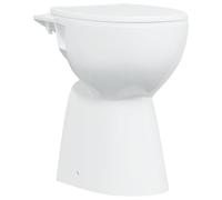 vidaXL WC Sospeso con Design Senza Bordi 7 cm Più Alto Ceramica Bianca