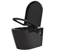 AX Water Sospeso Tazza Ceramica Copriwater Smalto Nero Chiusura Morbida + 244271